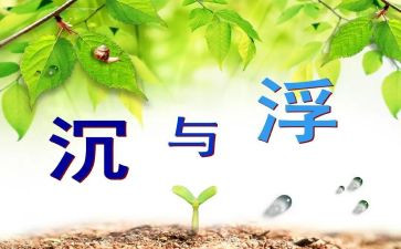 沉与浮活动总结7篇