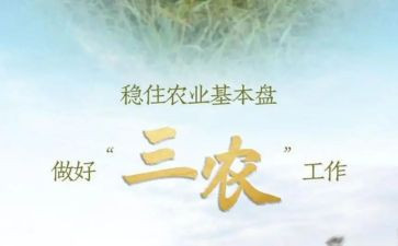 三农工作心得5篇