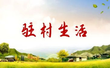 镇驻村干部工作总结6篇